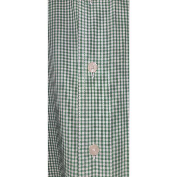 Nice Men's Large Ralph Lauren Chaps Easy Care Green Check Button-Down Medium - Picture 5 of 11